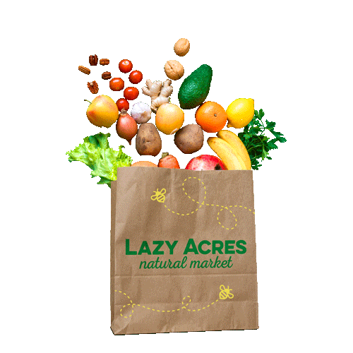 lazy acres fruit grocery bag